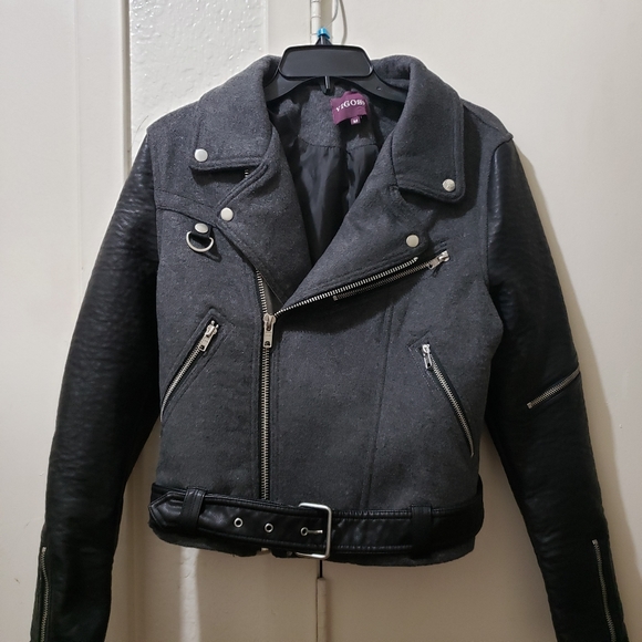 Vigoss Jackets & Blazers - Black Faux Leather Moto Jacket